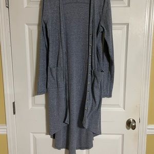 Denim blue Sweater with button details